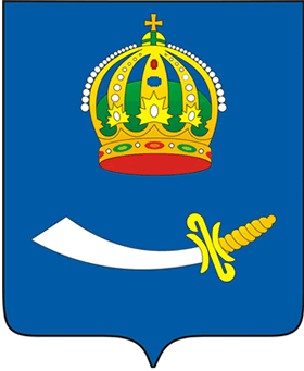Современный герб Астрахани с короной польского короля