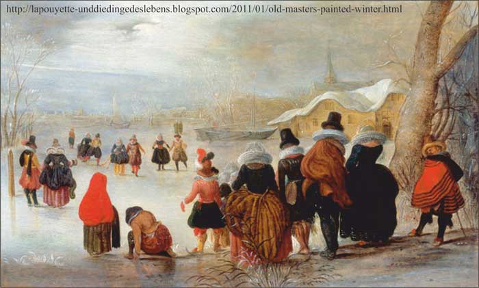  Adam Van Breen, The Hague 1590-1645. Winter Landscape  with Skating Scene